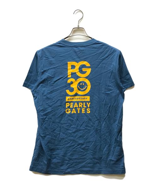 PEARLY GATES（パーリーゲイツ）PEARLY GATES (パーリーゲイツ) プリントTシャツ ブルー サイズ:2Lの古着・服飾アイテム