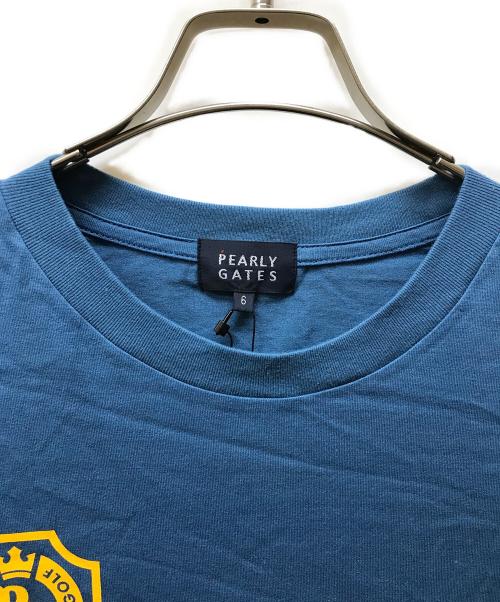 PEARLY GATES（パーリーゲイツ）PEARLY GATES (パーリーゲイツ) プリントTシャツ ブルー サイズ:2Lの古着・服飾アイテム
