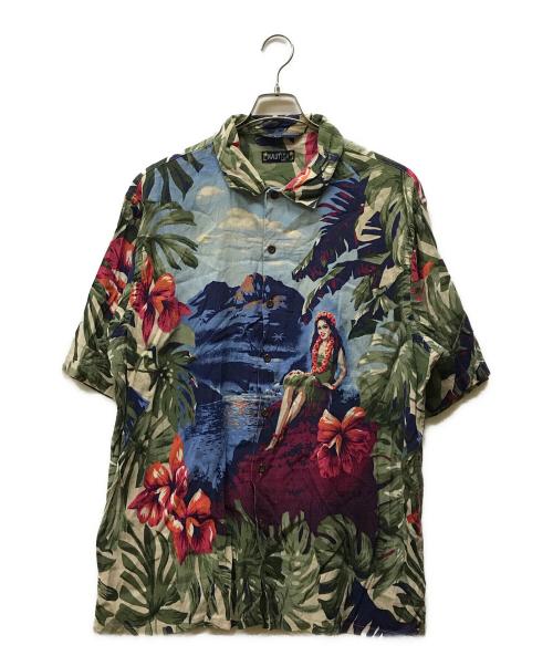 NAUTICA（ノーティカ）NAUTICA (ノーティカ) フラガールアロハシャツ ブルー サイズ:Lの古着・服飾アイテム