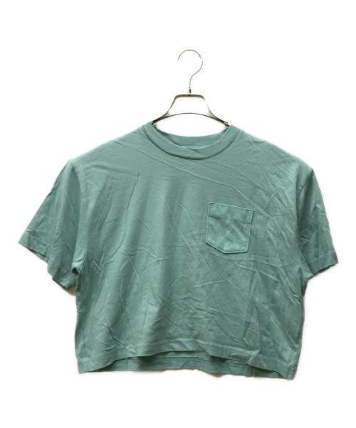 COACH（コーチ）COACH (コーチ) クロップド Tシャツ・シグネチャー ポケット ブルー サイズ:XSの古着・服飾アイテム