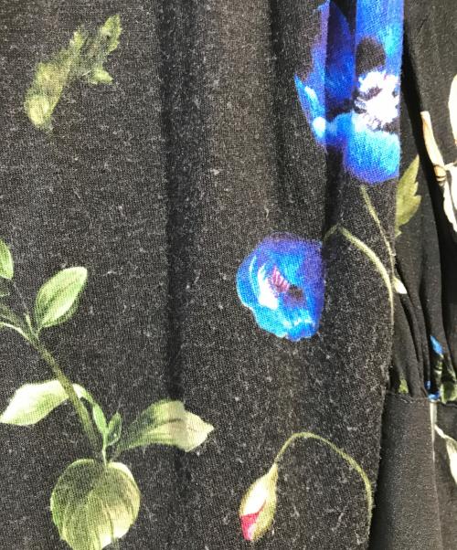 MAX&Co.（マックスアンドコー）MAX&Co. (マックスアンドコー) フラワープリントシルクブラウス ブラック サイズ:Mの古着・服飾アイテム