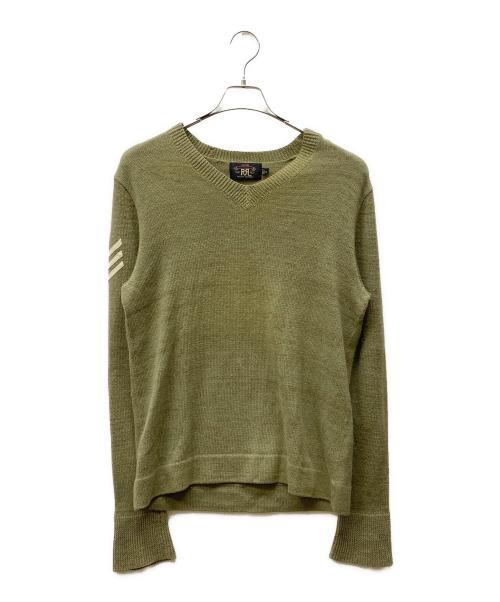RRL（ダブルアールエル）RRL (ダブルアールエル) コットンリネンニット グリーン サイズ:SIZE Mの古着・服飾アイテム