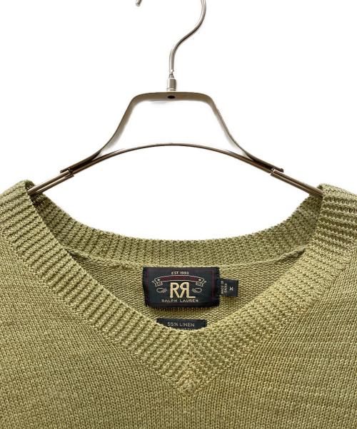 RRL（ダブルアールエル）RRL (ダブルアールエル) コットンリネンニット グリーン サイズ:SIZE Mの古着・服飾アイテム