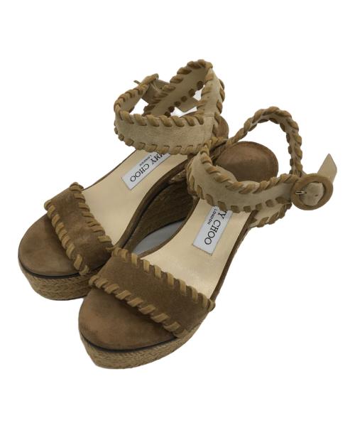 JIMMY CHOO（ジミーチュウ）JIMMY CHOO (ジミーチュウ) エスパドリーユ ベージュ サイズ:35の古着・服飾アイテム