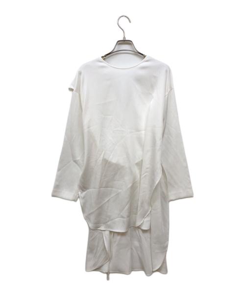 LE PHIL（ル フィル）LE PHIL (ル フィル) トリアセドライツイルブラウスロングシャツ ホワイト サイズ:FREEの古着・服飾アイテム