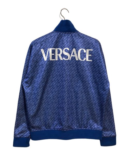 VERSACE（ヴェルサーチェ）VERSACE (ヴェルサーチ) グリーク＆トータルパターントラックジャケット ブルー サイズ:Lの古着・服飾アイテム