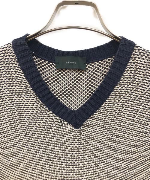 Zanone（ザノーネ）Zanone (ザノーネ) ニットベスト ネイビー サイズ:Ⅼの古着・服飾アイテム