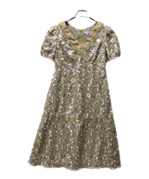 TOCCA（トッカ）TOCCA (トッカ) 花柄刺繍ワンピース ブラウン サイズ:SIZE 0の古着・服飾アイテム