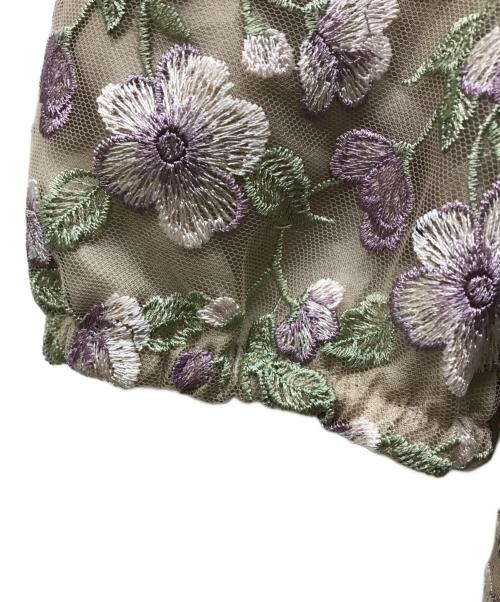 TOCCA（トッカ）TOCCA (トッカ) 花柄刺繍ワンピース ブラウン サイズ:SIZE 0の古着・服飾アイテム