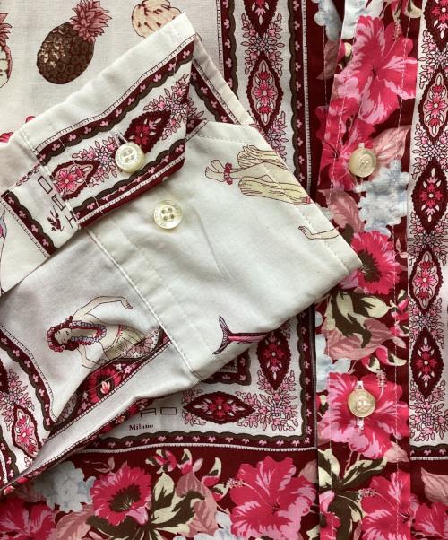 ETRO（エトロ）ETRO (エトロ) トータルパターンシャツ ホワイト サイズ:Mの古着・服飾アイテム