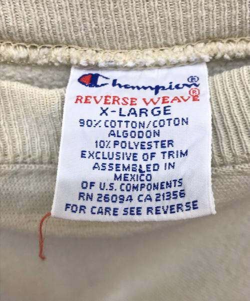 Champion（チャンピオン）Champion (チャンピオン) 目ありリバースウィーブスウェット ベージュ サイズ:XLの古着・服飾アイテム