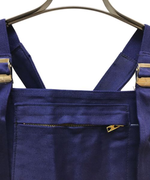 A ST. MICHEL（A ST. MICHEL）A ST. MICHEL (A ST. MICHEL) モールスキンオーバーオール ネイビー サイズ:48の古着・服飾アイテム