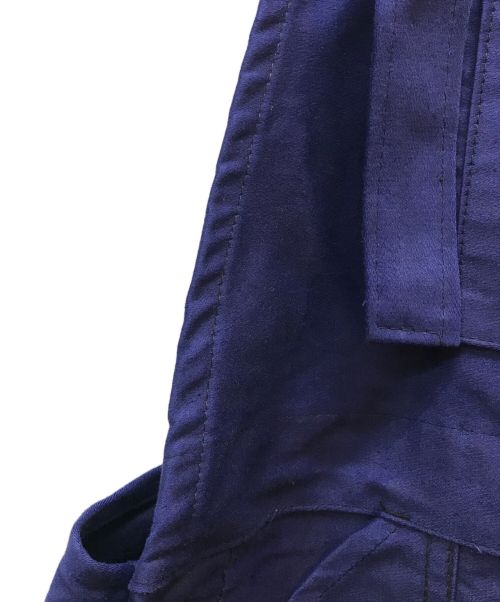 A ST. MICHEL（A ST. MICHEL）A ST. MICHEL (A ST. MICHEL) モールスキンオーバーオール ネイビー サイズ:48の古着・服飾アイテム