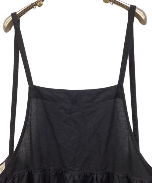 PINK HOUSE（ピンクハウス）PINK HOUSE (ピンクハウス) エプロンワンピース ブラック サイズ:Ｓの古着・服飾アイテム