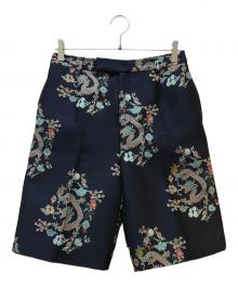 VIVIENNE TAM（ヴィヴィアンタム）の古着「龍柄ショートパンツ」｜ネイビー