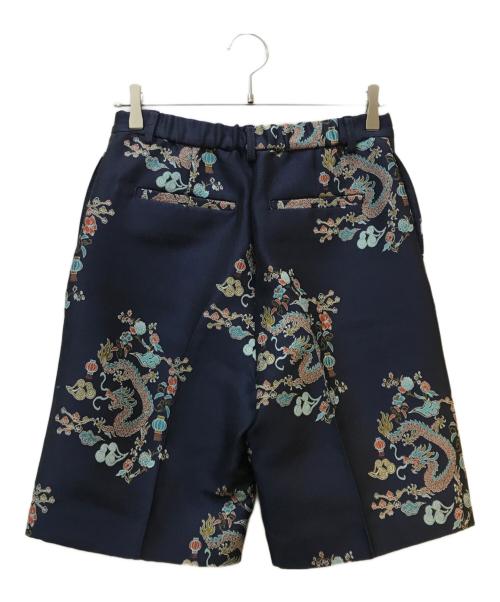 VIVIENNE TAM（ヴィヴィアンタム）VIVIENNE TAM (ヴィヴィアンタム) 龍柄ショートパンツ ネイビー サイズ:Lの古着・服飾アイテム