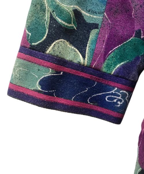 LEONARD（レオナール）LEONARD (レオナール) シルクテーラードジャケット ブルー×パープル サイズ:11ARの古着・服飾アイテム