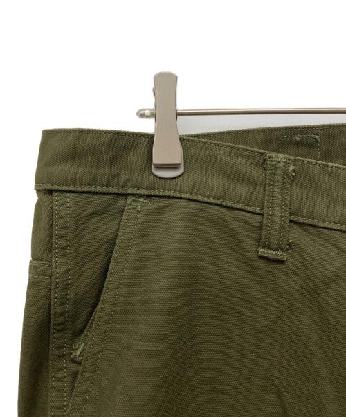 MOMOTARO JEANS（桃太郎ジーンズ）MOMOTARO JEANS (桃太郎ジーンズ) DUCK GTB PAINTER CROPPED SHORTS カーキ サイズ:W34の古着・服飾アイテム