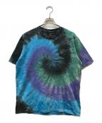 Needles×STUDIOUSニードルズ×ステュディオス）の古着「別注 パピヨン胸刺繍タイダイ柄Tシャツ」｜ブルー×グリーン