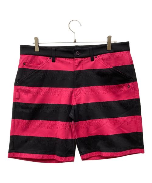 PEARLY GATES（パーリーゲイツ）PEARLY GATES (パーリーゲイツ) ハーフパンツ ピンク×ブラック サイズ:6の古着・服飾アイテム
