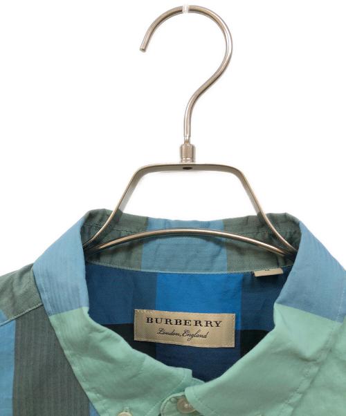 BURBERRY LONDON ENGLAND（バーバリー ロンドン イングランド）BURBERRY LONDON england (バーバリー ロンドン イングランド) ボタンダウンシャツ グリーン サイズ:Mの古着・服飾アイテム