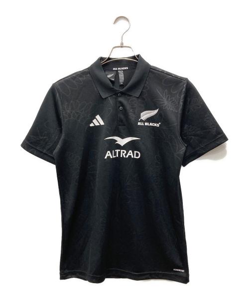 adidas（アディダス）adidas (アディダス) オールブラックス ラグビー サポーターズポロシャツ ブラック サイズ:XLの古着・服飾アイテム