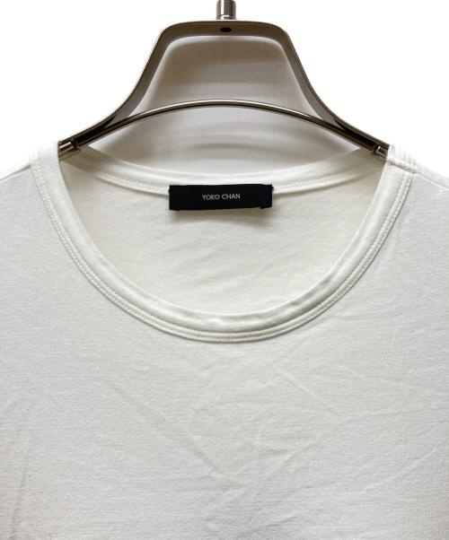 YOKO CHAN（ヨーコチャン）YOKO CHAN (ヨーコチャン) ハーフスリーブヘムスカラップカットソー ホワイト サイズ:40の古着・服飾アイテム
