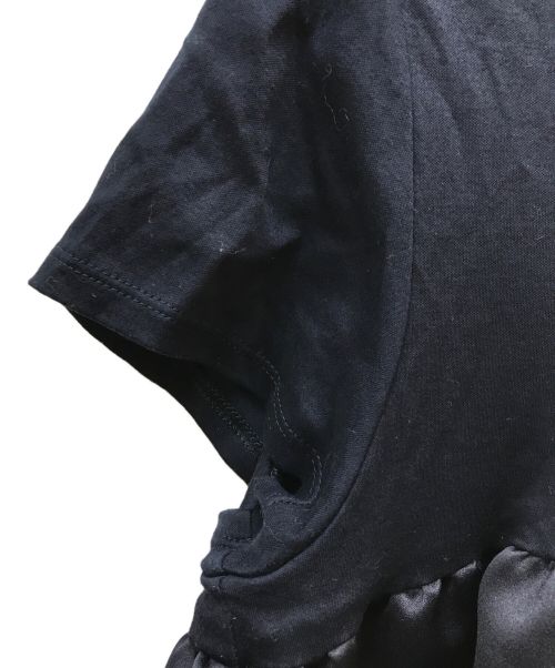 YOKO CHAN（ヨーコチャン）YOKO CHAN (ヨーコチャン) ハーフスリーブヘムスカラップカットソー ネイビー サイズ:40の古着・服飾アイテム