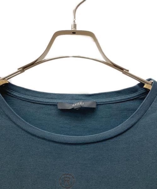 GUCCI（グッチ）GUCCI (グッチ) ロゴプリントＴシャツ ネイビー サイズ:記載なしの古着・服飾アイテム