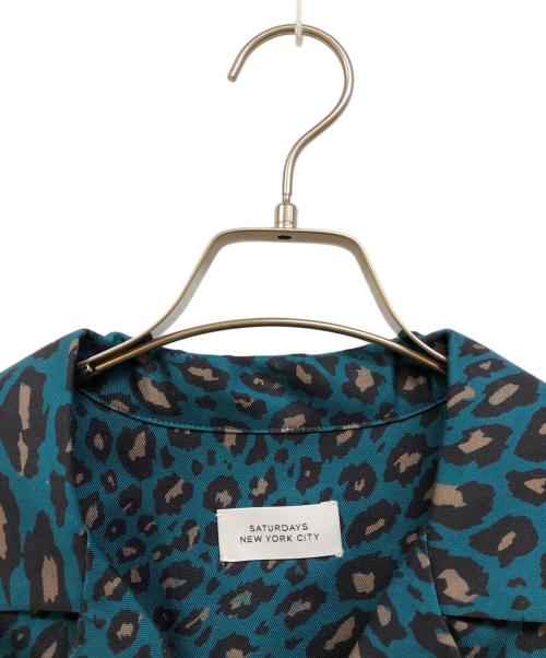 SATURDAYS SURF NYC（サタデーズサーフニューヨーク）SATURDAYS SURF NYC (サタデーズサーフニューヨーク) 総柄シャツ グリーン×ブラウン サイズ:記載なしの古着・服飾アイテム