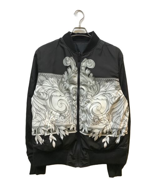 VERSACE（ヴェルサーチェ）VERSACE (ヴェルサーチ) リバーシブル中綿ジャケット ブラック サイズ:50の古着・服飾アイテム