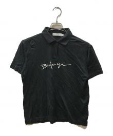 BALENCIAGA（バレンシアガ）の古着「オールドロゴ刺繍ポロシャツ」｜ブラック