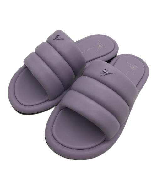 GIUSEPPE ZANOTTI（ジュゼッペザノッティ）GIUSEPPE ZANOTTI (ジュゼッペザノッティ) パデッドレザー サンダル パープル サイズ:36の古着・服飾アイテム