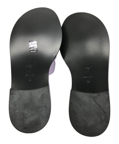 GIUSEPPE ZANOTTI（ジュゼッペザノッティ）GIUSEPPE ZANOTTI (ジュゼッペザノッティ) パデッドレザー サンダル パープル サイズ:36の古着・服飾アイテム