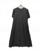 23区ニジュウサンク）の古着「【洗える】デニムライクシャンブレー フレア ワンピース」｜ブラック