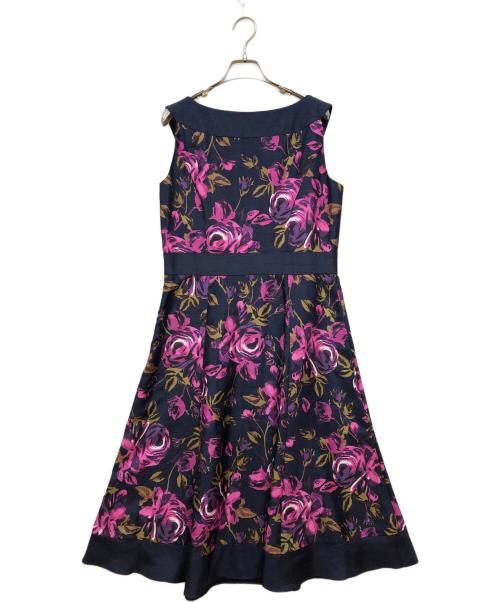 LAURA ASHLEY（ローラ アシュレイ）LAURA ASHLEY (ローラ アシュレイ) ノースリーブワンピース ネイビー サイズ:サイズ13の古着・服飾アイテム