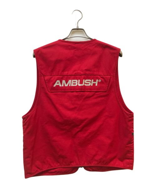 AMBUSH（アンブッシュ）AMBUSH (アンブッシュ) MULTI POCKET VEST レッド サイズ:2の古着・服飾アイテム