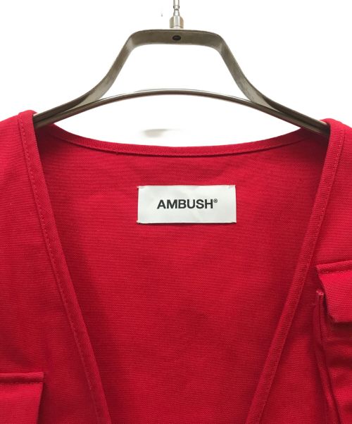 AMBUSH（アンブッシュ）AMBUSH (アンブッシュ) MULTI POCKET VEST レッド サイズ:2の古着・服飾アイテム