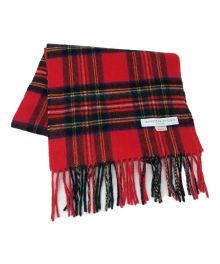 JOHNSTONS OF ELGIN（ジョンストンズ オブ エルガン）の古着「カシミヤストール」｜レッド