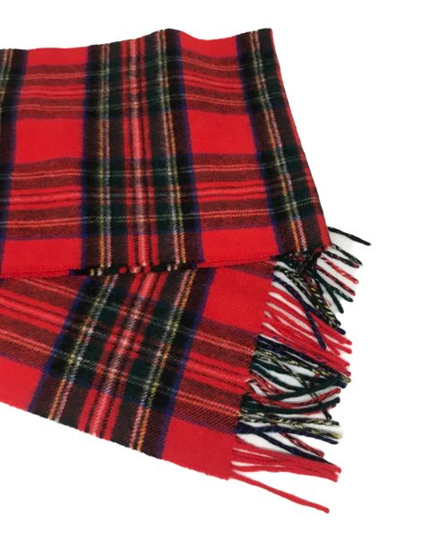 JOHNSTONS OF ELGIN（ジョンストンズオブエルガン）JOHNSTONS OF ELGIN (ジョンストンズオブエルガン) カシミヤストール レッドの古着・服飾アイテム