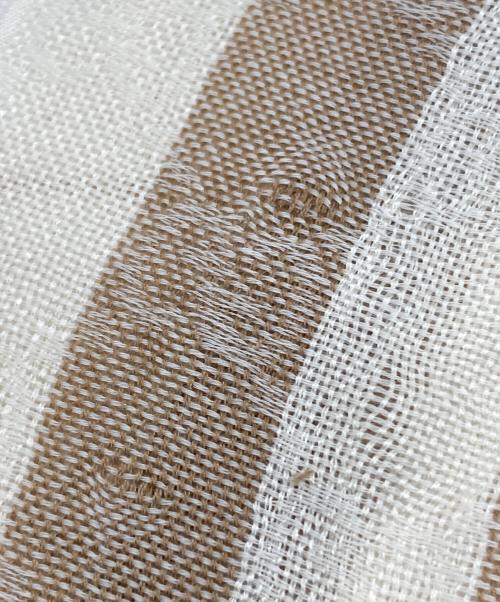 GUCCI（グッチ）GUCCI (グッチ) GGパターンストライプ大判ストール ブラウン サイズ:記載なしの古着・服飾アイテム