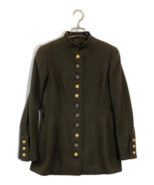 CHANEL（シャネル）CHANEL (シャネル) ヴィンテージグリポアボタンジャケット オリーブ サイズ:40の古着・服飾アイテム
