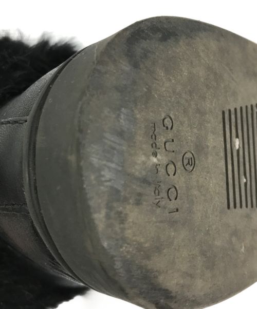 GUCCI（グッチ）GUCCI (グッチ) GGムートンハイカットスニーカー ブラック サイズ:23㎝の古着・服飾アイテム