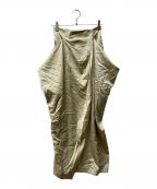 TODAYFULトゥデイフル）の古着「Satin Drape Skirt」｜ベージュ