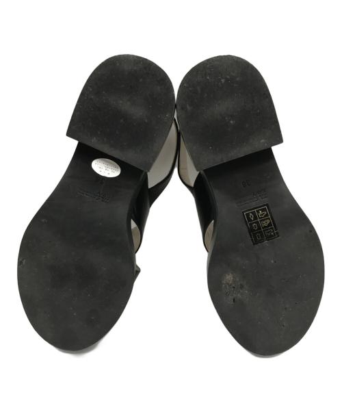 JIL SANDER NAVY（ジルサンダー ネイビー）JIL SANDER NAVY (ジルサンダー ネイビー) クロスストラップサンダル ブラック サイズ:36の古着・服飾アイテム