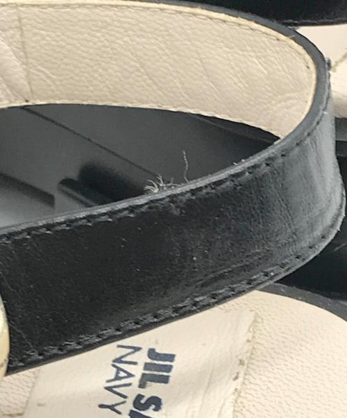 JIL SANDER NAVY（ジルサンダー ネイビー）JIL SANDER NAVY (ジルサンダー ネイビー) クロスストラップサンダル ブラック サイズ:36の古着・服飾アイテム