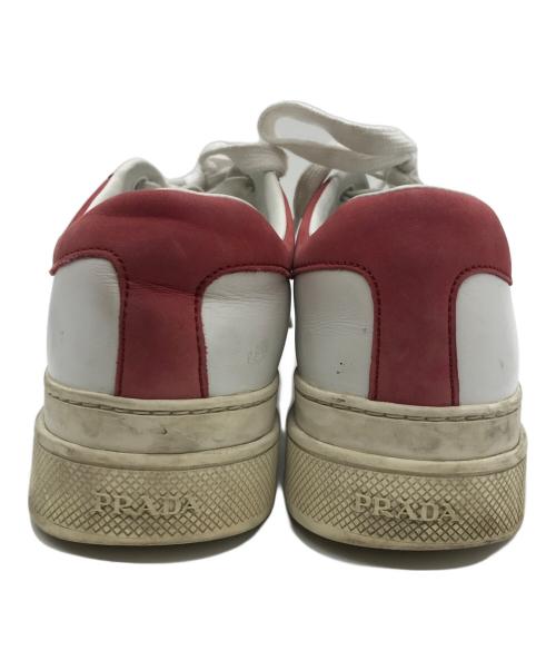 PRADA（プラダ）PRADA (プラダ) ローカットスニーカー レッド サイズ:36.5の古着・服飾アイテム