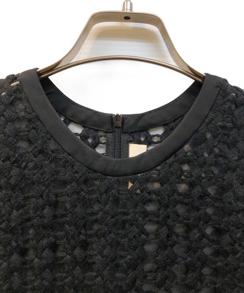 AKIRA NAKA（アキラナカ）AKIRA NAKA (アキラナカ) カットワークブラウス ブラック サイズ:記載なしの古着・服飾アイテム