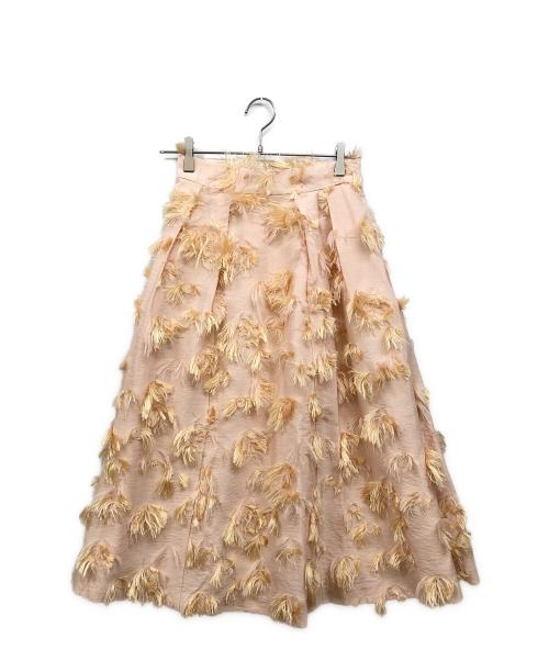 CELFORD（セルフォード）CELFORD (セルフォード) ジャカードフレアスカート ピンク サイズ:Ｓの古着・服飾アイテム