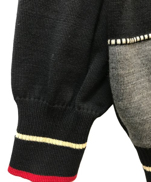 BARNI VARNO（バーニヴァーノ）BARNI VARNO (バーニヴァーノ) クルーネックニット ブラック サイズ:Lの古着・服飾アイテム